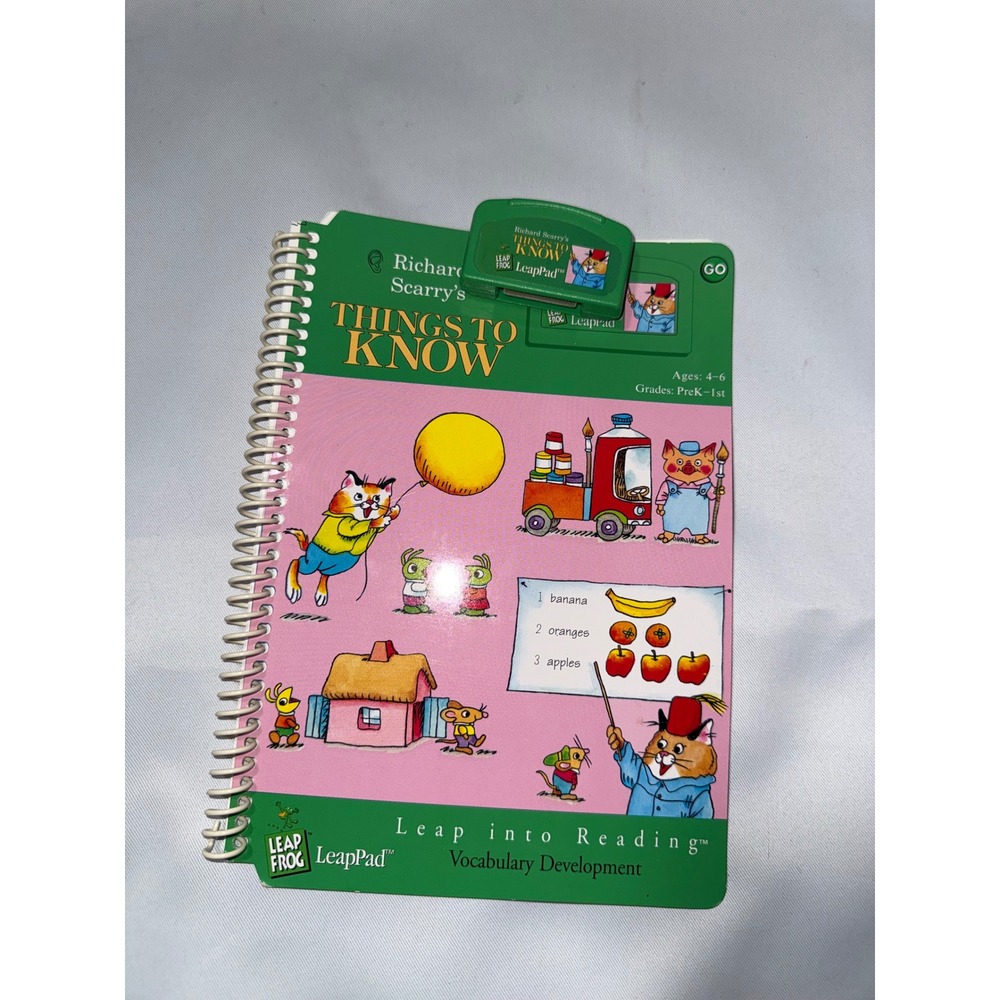LeapFrog LeapPad Richard Scarry's Things to Know Book and Cartridge Set PreK-1st